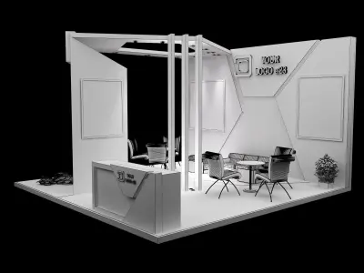 Booth Exhibition Stand a579g 3D model