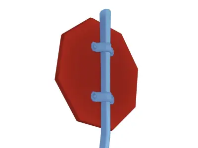 Stop Sign - Hand Painted Free 3D model