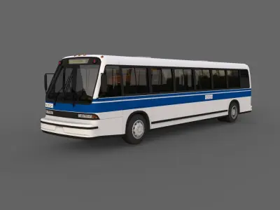 Vehicle Pack Utility Truck Bus Low-poly 3D model