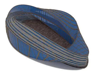 Mobius Hall strip 3D model