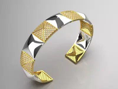 luxury diamond bracelet gb0035 3D print model