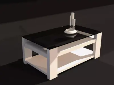 Modern Coffee Table   Low-poly 3D model