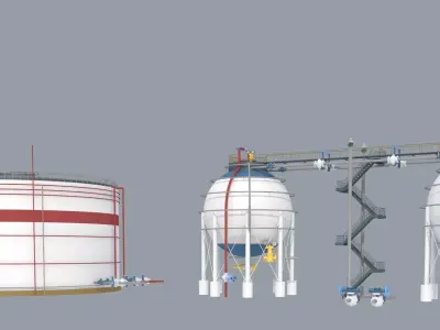 oil tanks 3D model