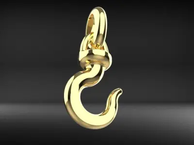 hook pendant 3D print model