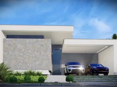 CASA ESTILO MODERNA COM BALANCO 3D model