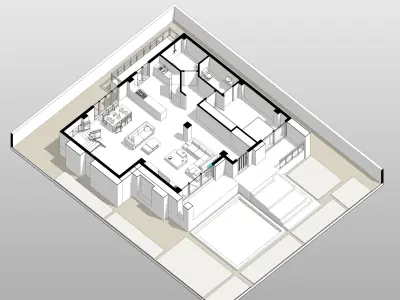 Modern Duplex Villa 4-  265 SQM  Full Package 3D model