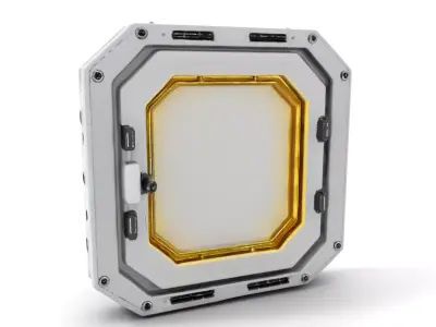Futuristic SciFi Door Panel model pack Low-poly 3D model