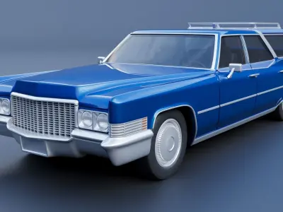 Cadillac Fleetwood Brougham Wagon 1970 3D print model