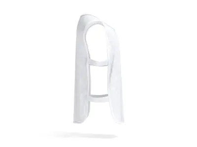 White Football Team Practice Vest - sports bib with elastic 3D model