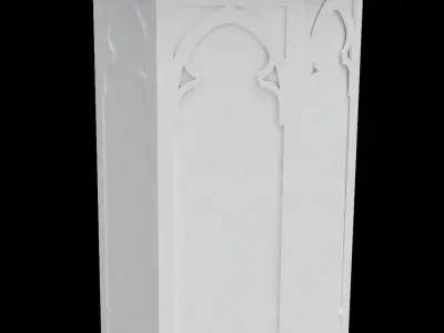 Gothic ceiling hung light fixture decorative light 3D model