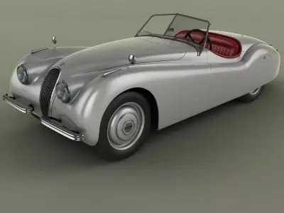 Jaguar XK 120 Roadster  1948 3D model