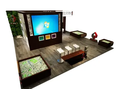 Booth Exhibition Stand a283  3D model