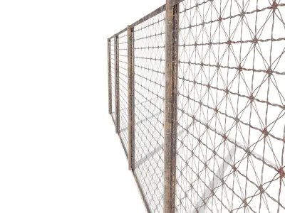 Low Poly Modular Fence 12 Low-poly 3D model