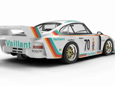 Porsche 935 77 1977 Vaillant DRM Racing  3D model