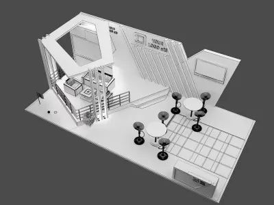 Booth Exhibition Stand a579f 3D model