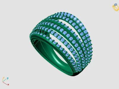 Women Ring 3DM Womens Ring 3d models 3D print model 3D print model 52