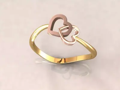 Heart ring 9 3D print model