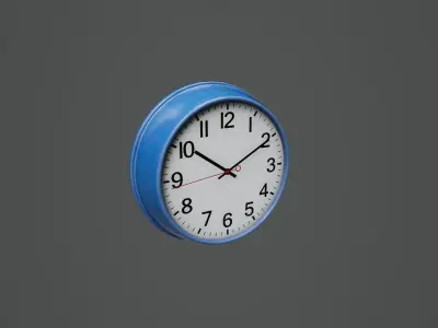 Wall Clock 01 Low-poly 3D model