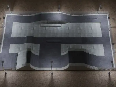  Beginner-Friendly 3D Skatepark Model 3D model