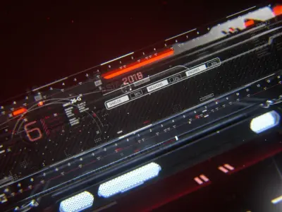 Asian Six Red - C4d Octane Animated Opener 3D model