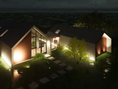 3 bedroom barn-house 3D model