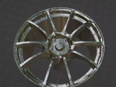 Weds SA55M Wheels 3D Print Ready 3D print model