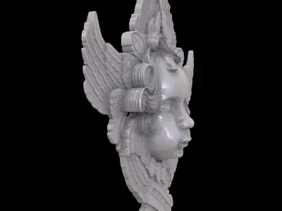  Angel face 3D print model