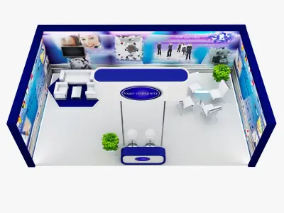  Booth Exhibition Stand a467b 3D model