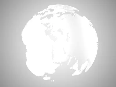 Globe Shell White 3D model
