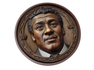 Romario Footballer Medallion 3D print model