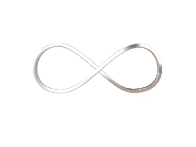 Infinity Symbol v4 005 Low-poly 3D model