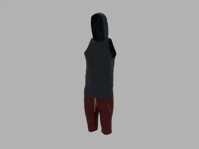 Sport Suit Low-poly 3D model 14