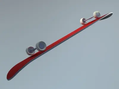 Skateboard rigged Free low-poly 3D model