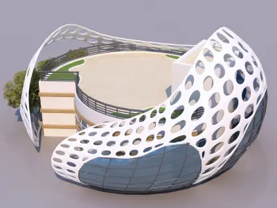 0049 - Chalet - Villa Organic 3D model