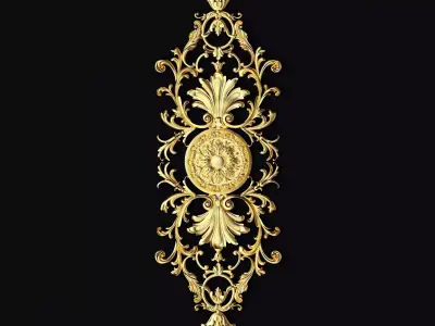 Central decor ornament for furniture 3D model 1064