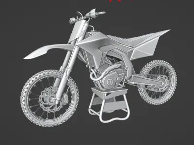 Motocross Offroad Bike Low-poly 3D model