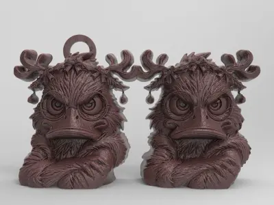 christmas duck decor 1  3D print model