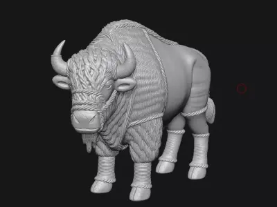 American bison 3D print model