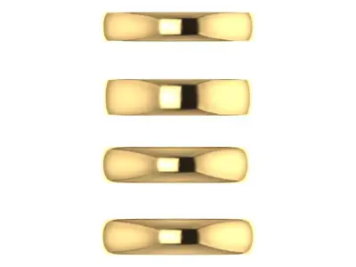 4 different size matching band collection  3D print model