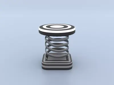 Realistic Trampoline  Low-poly 3D model