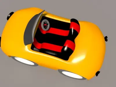 Cartoon Low Poly Car Pack Low-poly 3D model