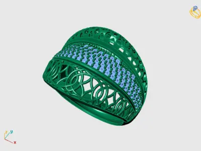Women Ring 3DM Womens Ring 3d models 3D print model 3D print model 7