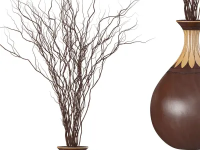 Bouquet - Dry plants 02 3D model