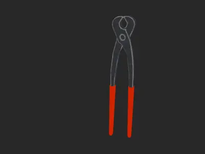 End Cutting Pliers 3D Model - Game Ready Low-poly 3D model