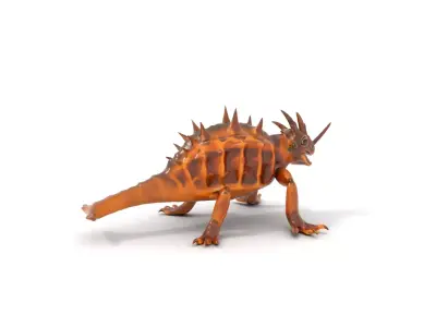 Spiky Horned Lizard model pack Low-poly 3D model