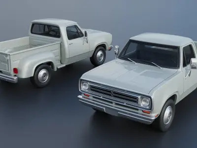 Dodge Pickup D100 1972 3D print model