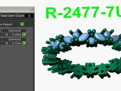 Band Ring 3D print model 6