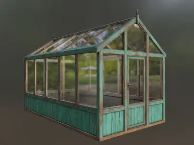 Greenhouse X4 Low-poly 3D model