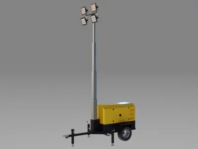 Light Tower Generator - Mobile Lighting 3D model