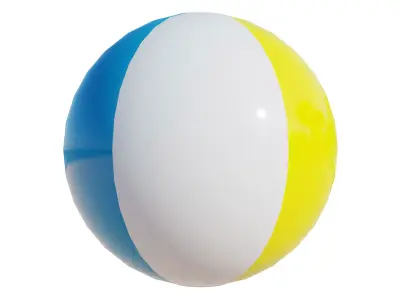 Beach Ball Low-poly 3D model